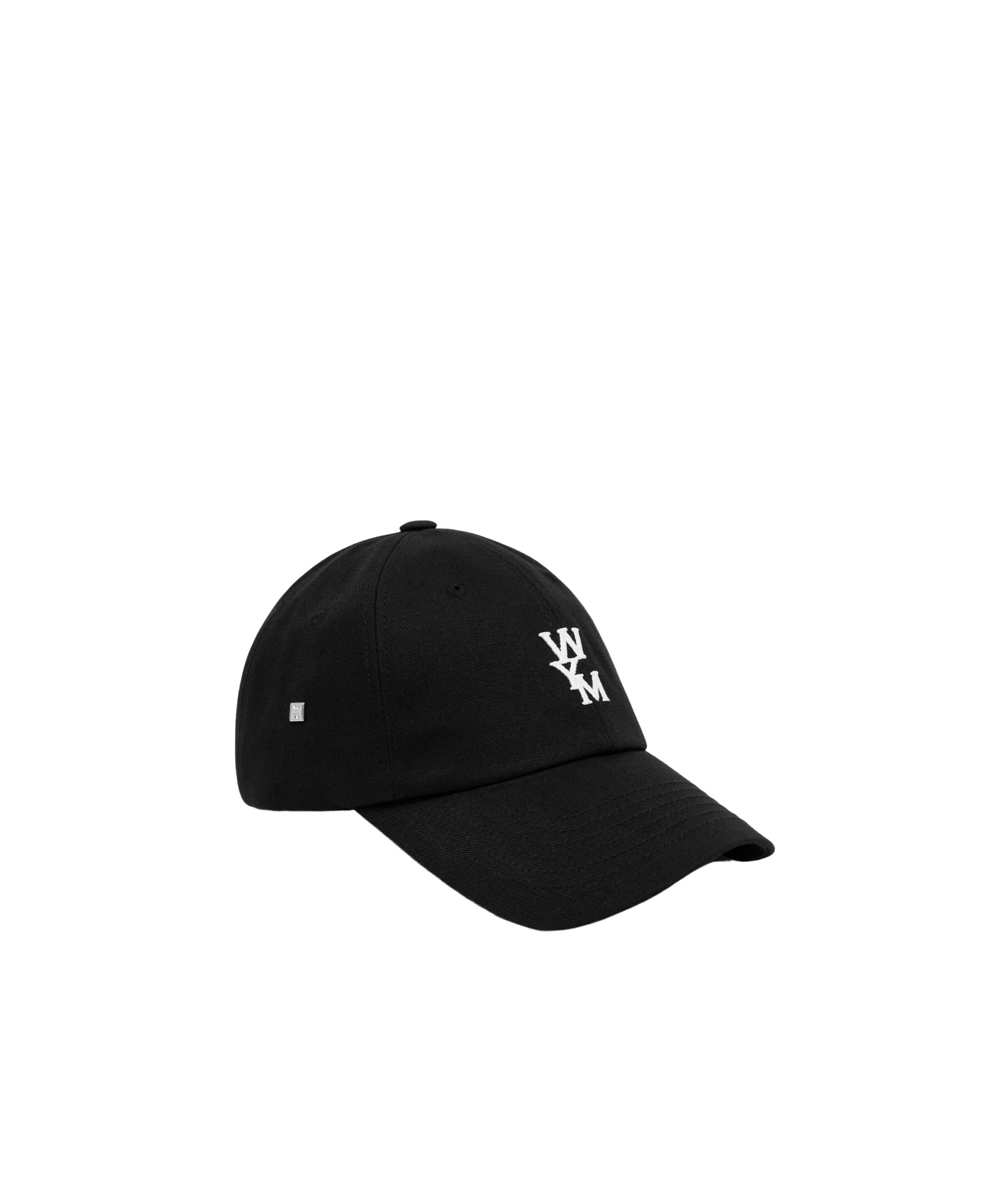 Wooyoungmi Black Baseball Cap With Logo Print On The Front And Logo Lettering On The Rear In Black