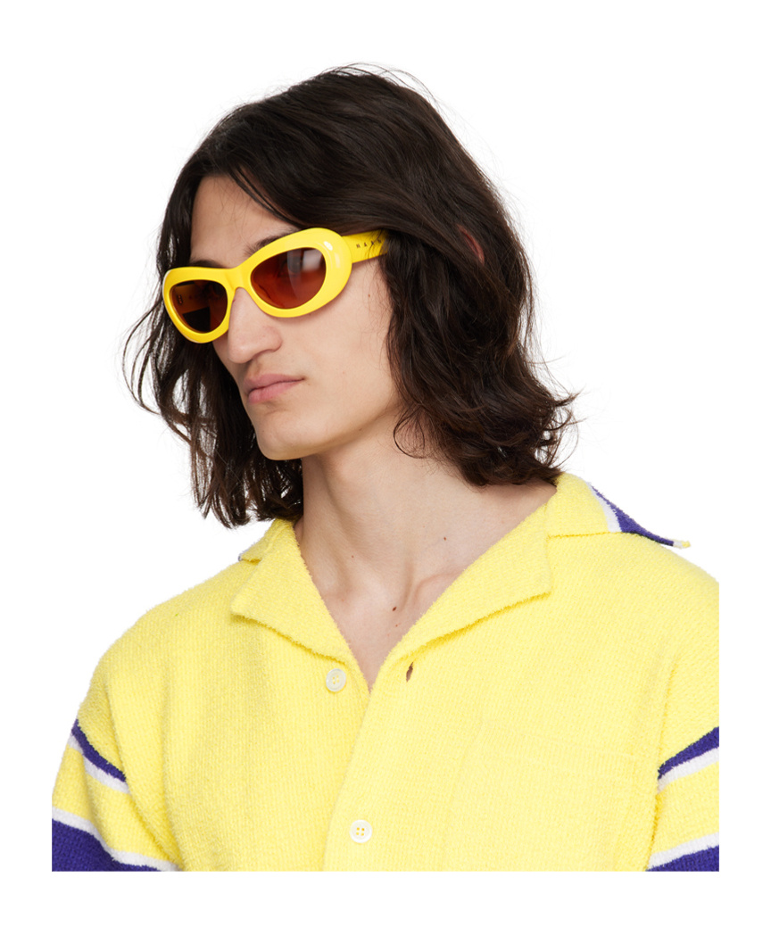 Marni Retrosuperfuture Edition Field Of Rushes Sunglasses In Yellow