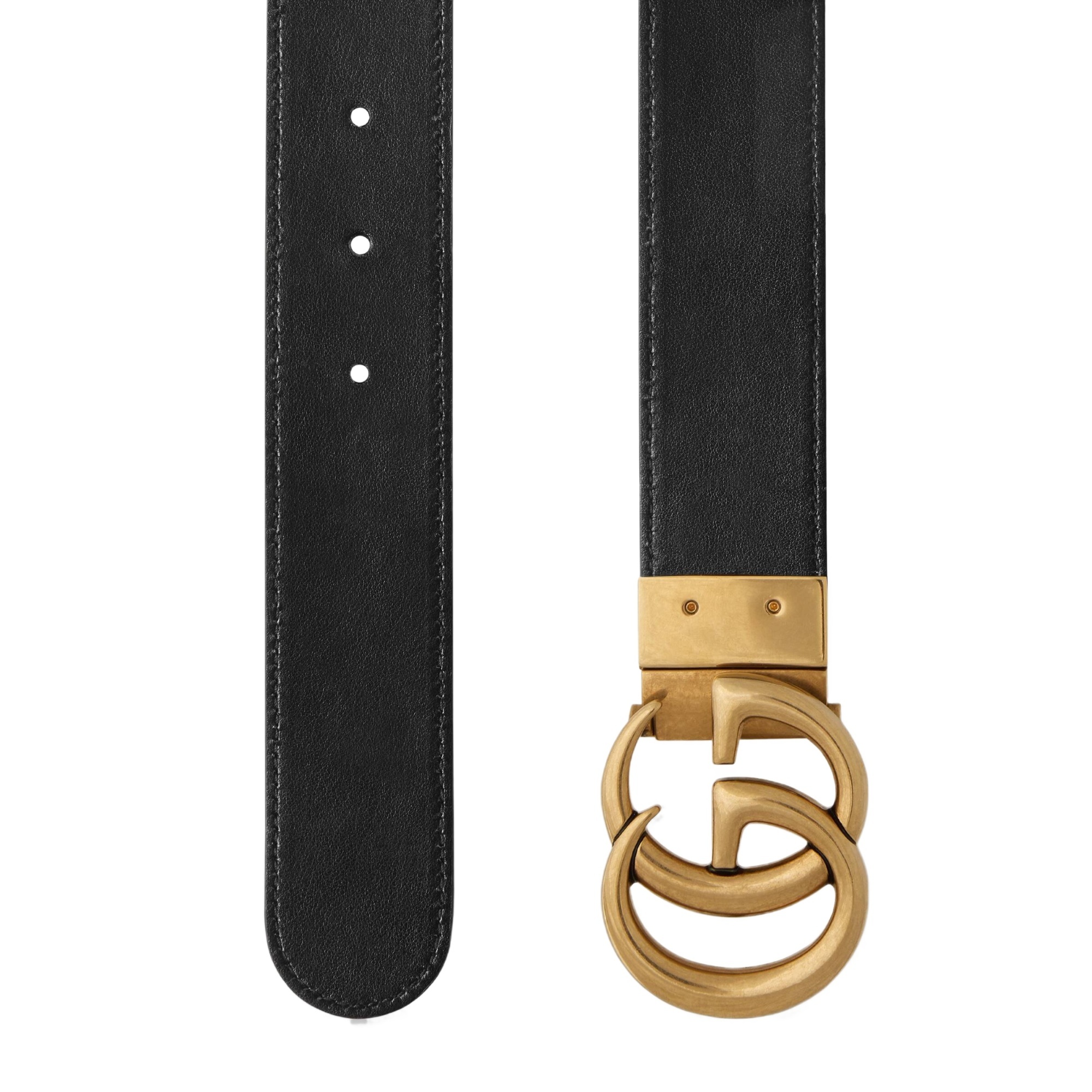 Gucci Gg Marmont Reversible Belt In Green