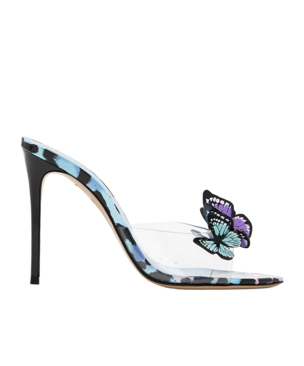 Sophia Webster Vanessa Butterfly Slide Mule Sandals In White