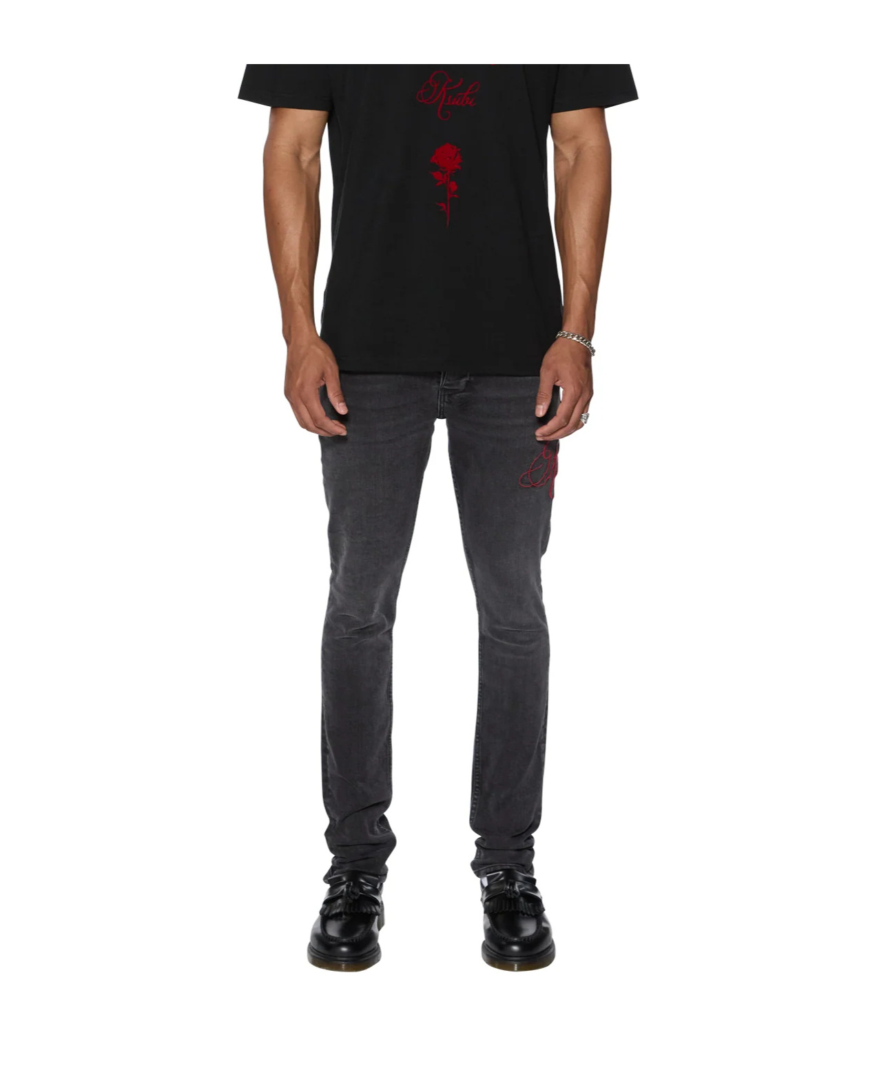 Shop Ksubi Jeans With Belt Loops In Black