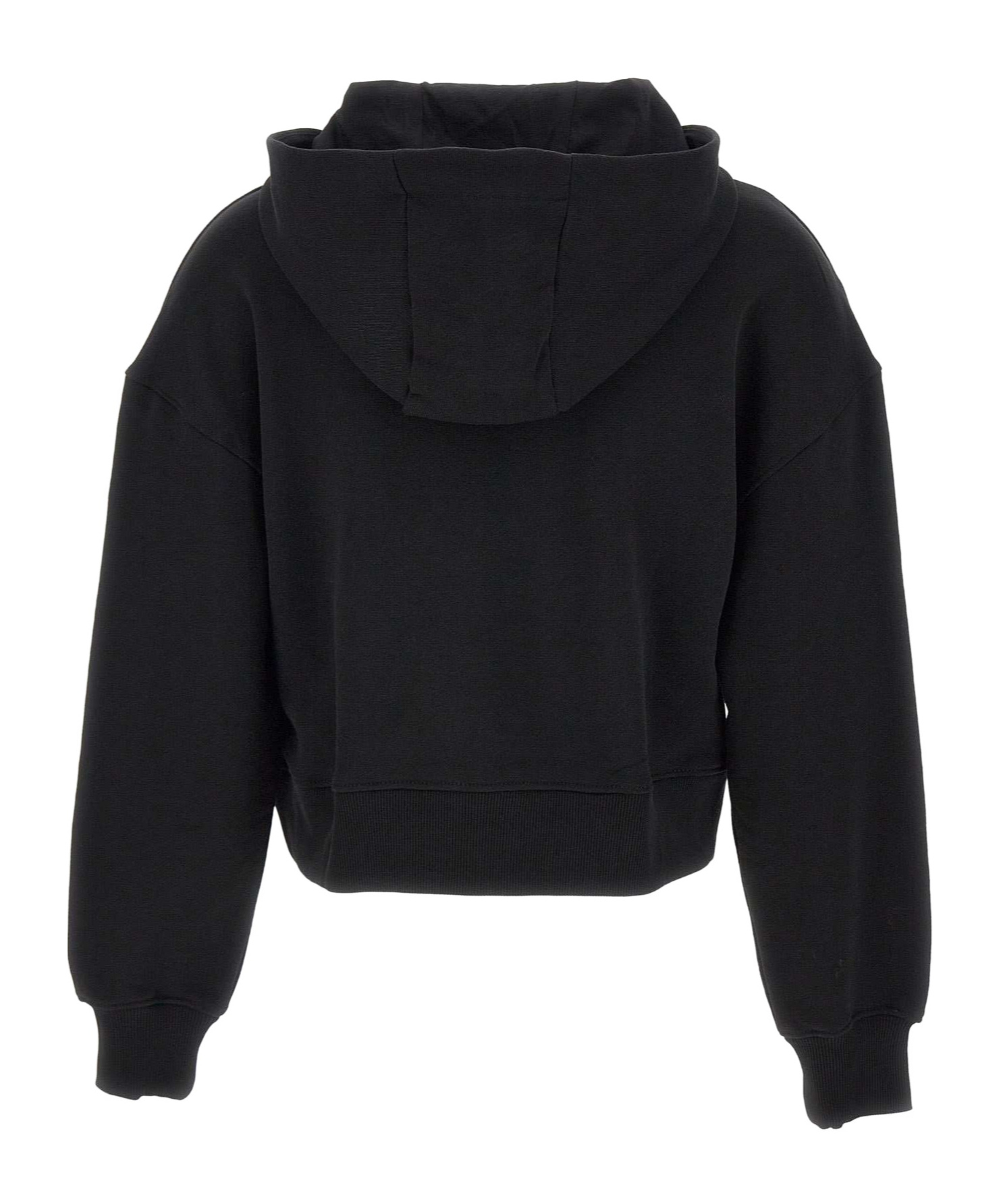 Iceberg Logo Printed Long Sleeved Hoodie In Black