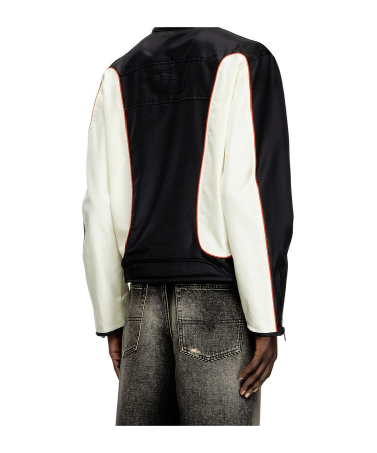 Diesel Blink Stand Collar Front Pockets Jacket In Black