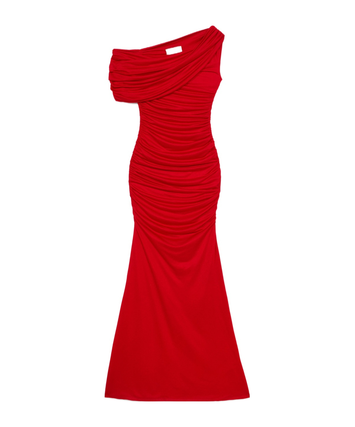 Blumarine One-shouldered Long Skirt In Red