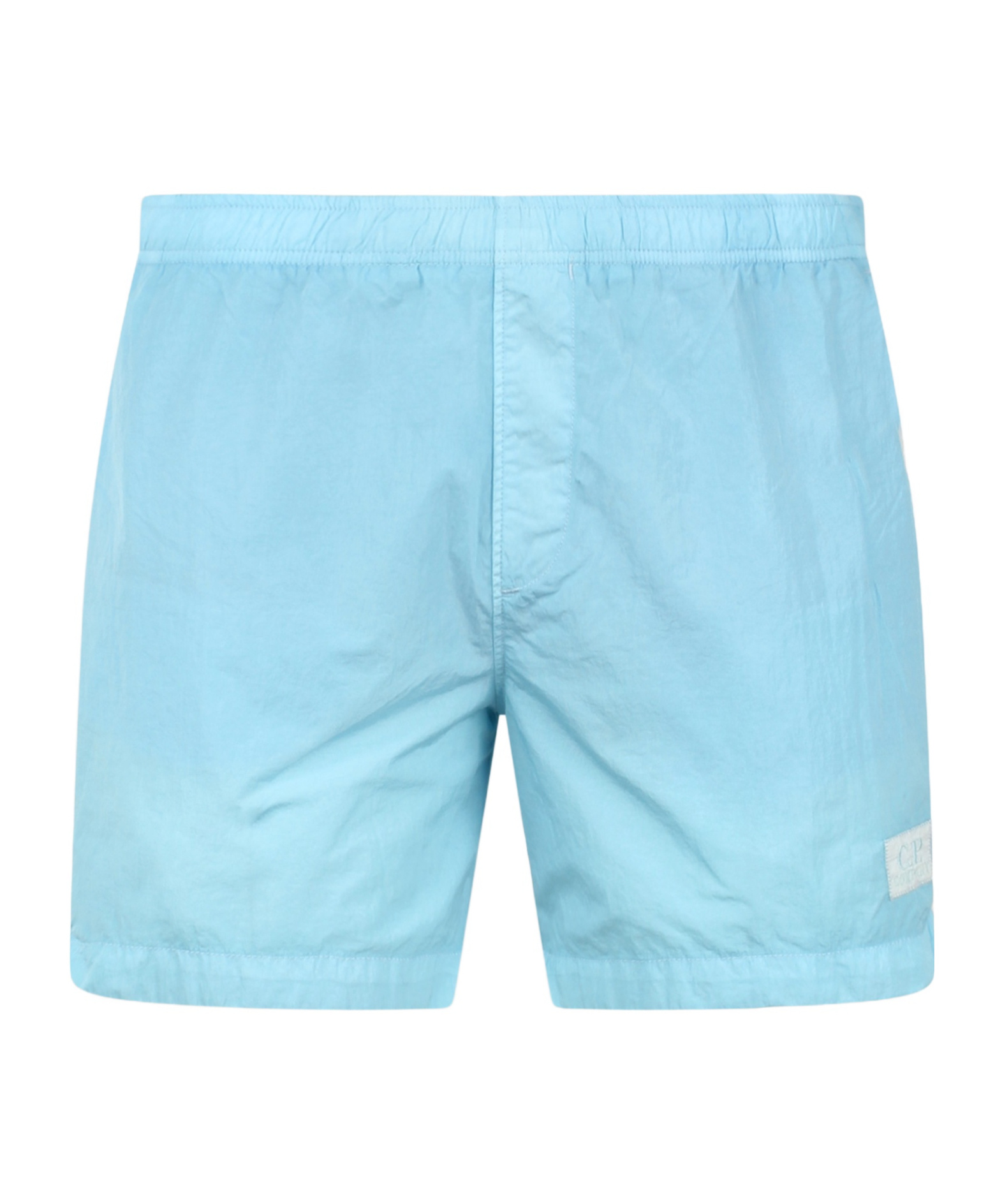 C.p. Company Cp Company Mens Starlight Blue Eco-chrome Logo-patch Swim Shorts In Blue