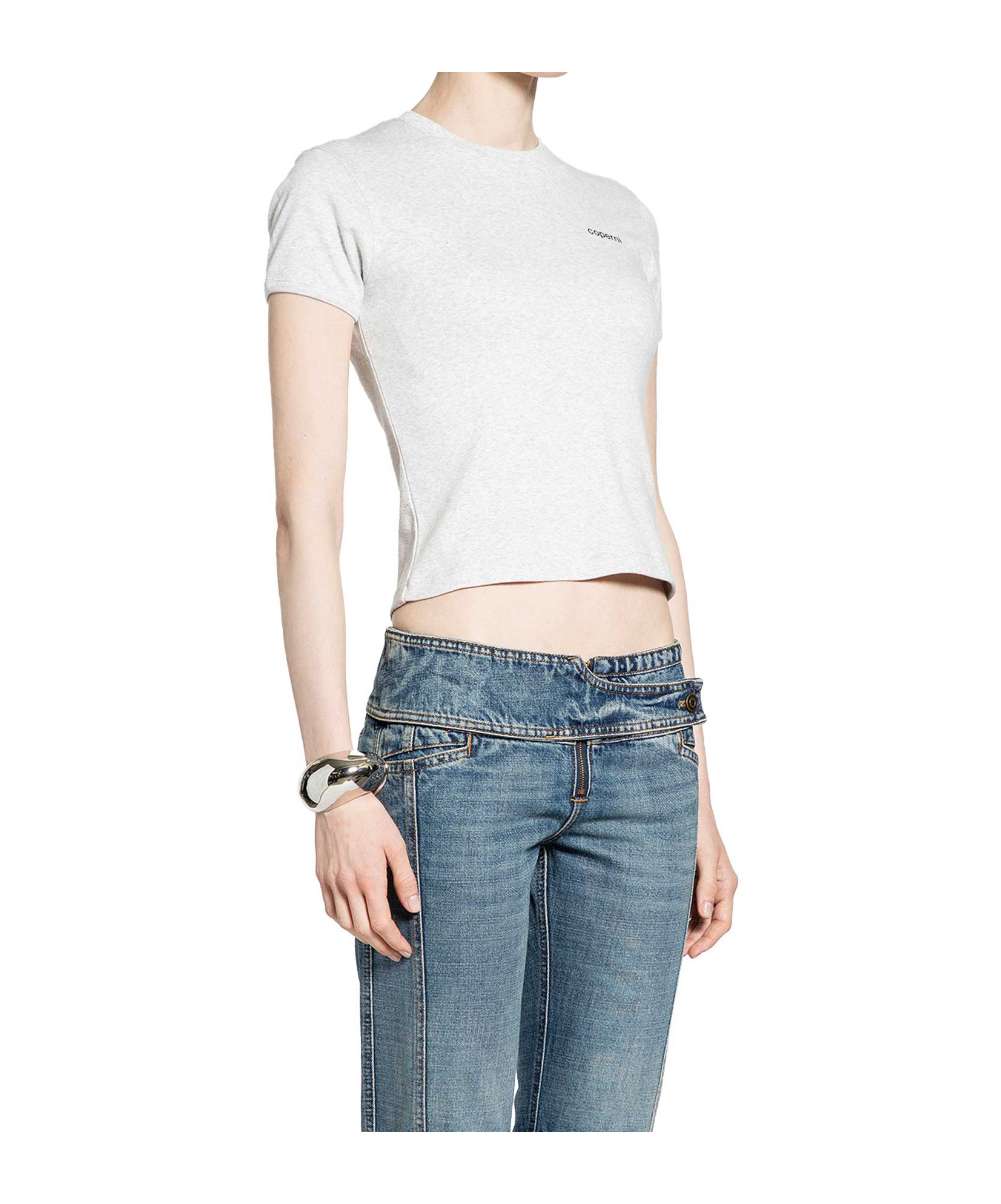 Coperni Round-neck Logo T-shirt In Gray