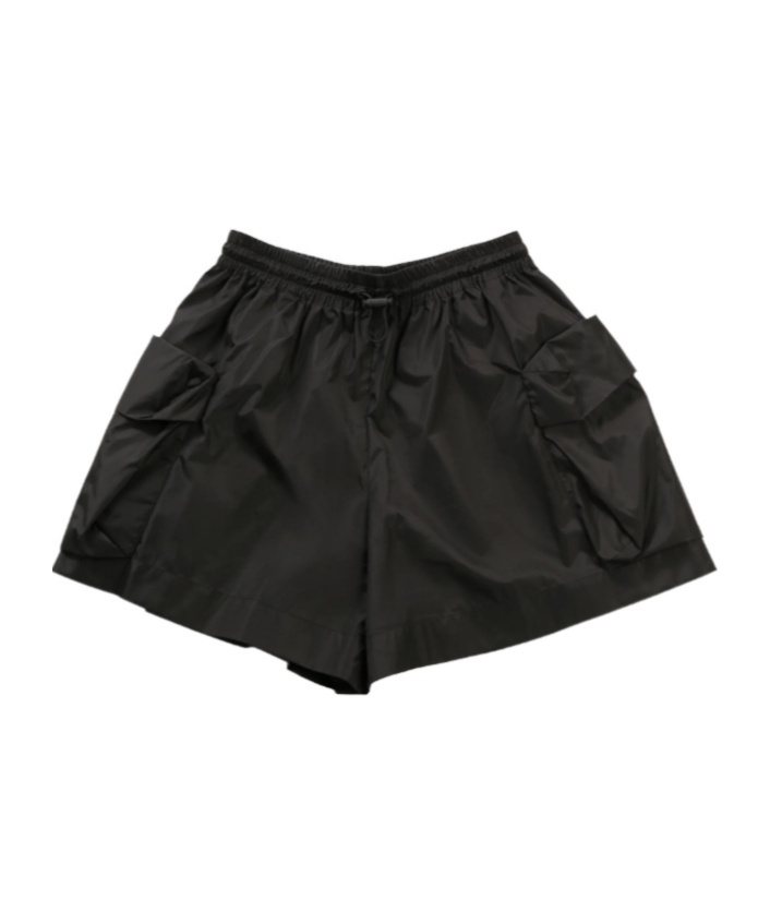 Simone Rocha Cargo Flap Pocket Flare Shorts In Black