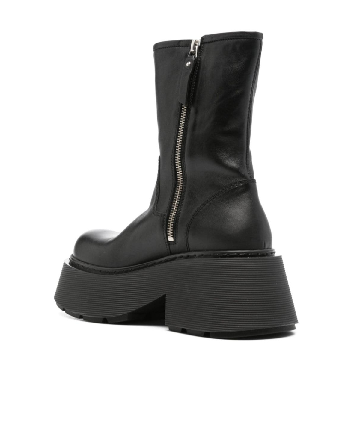 Shop Vic Matie Leather Platform Ankle Boots In Black