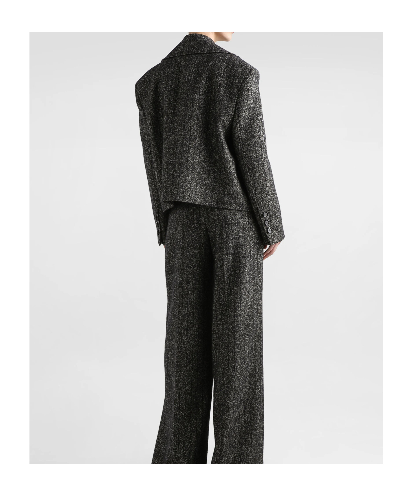 Dolce & Gabbana Pinstriped Wool-blend Double-breasted Jacket In Gray