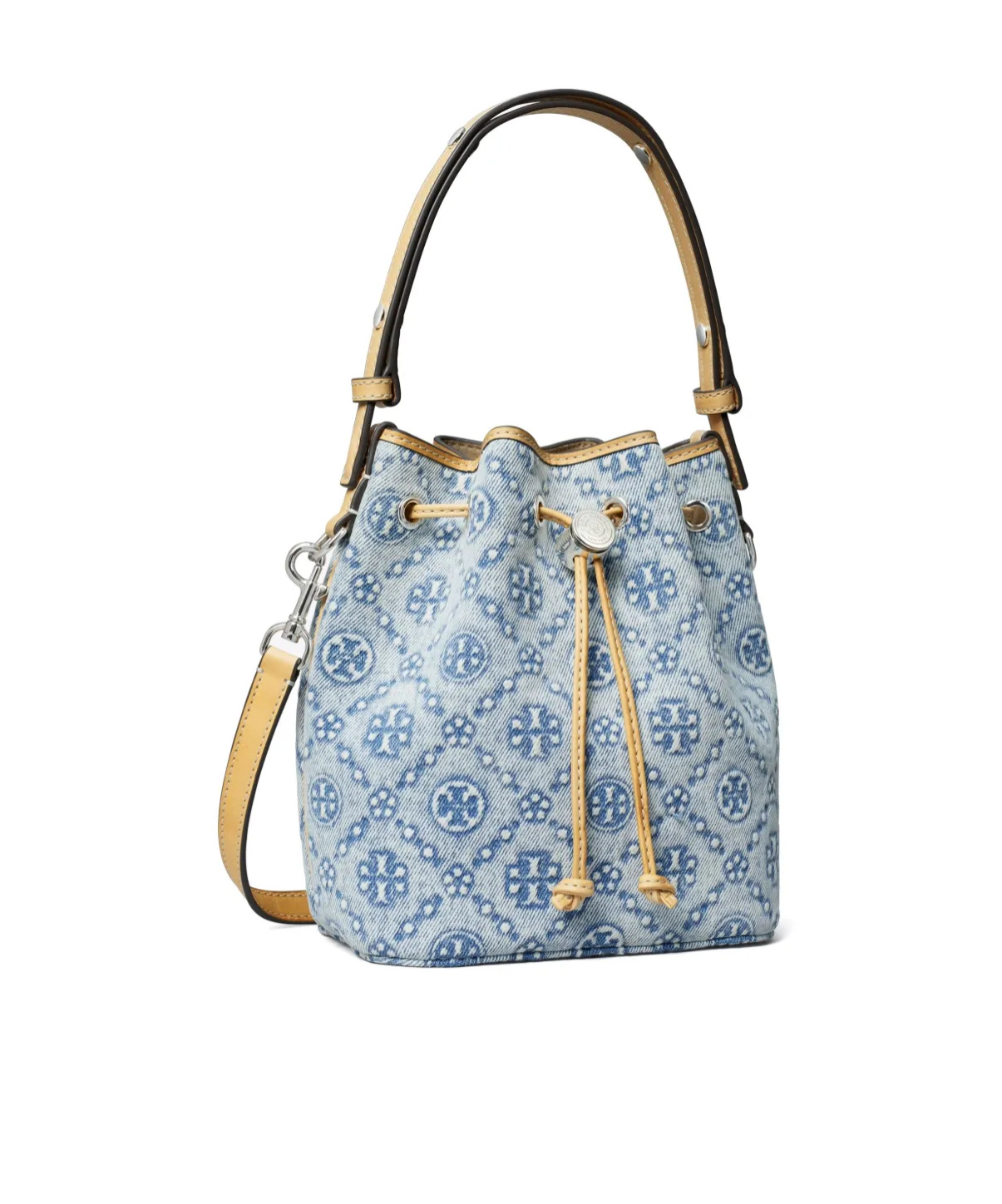 TORY BURCH T MONOGRAM BUCKET BAG
