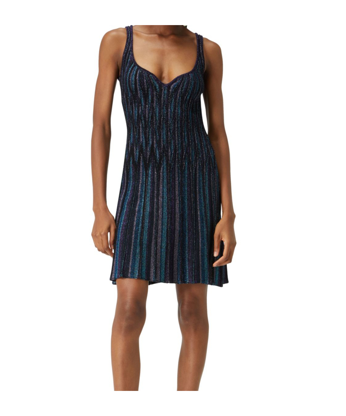 Missoni Diamond Mini Dress In Black