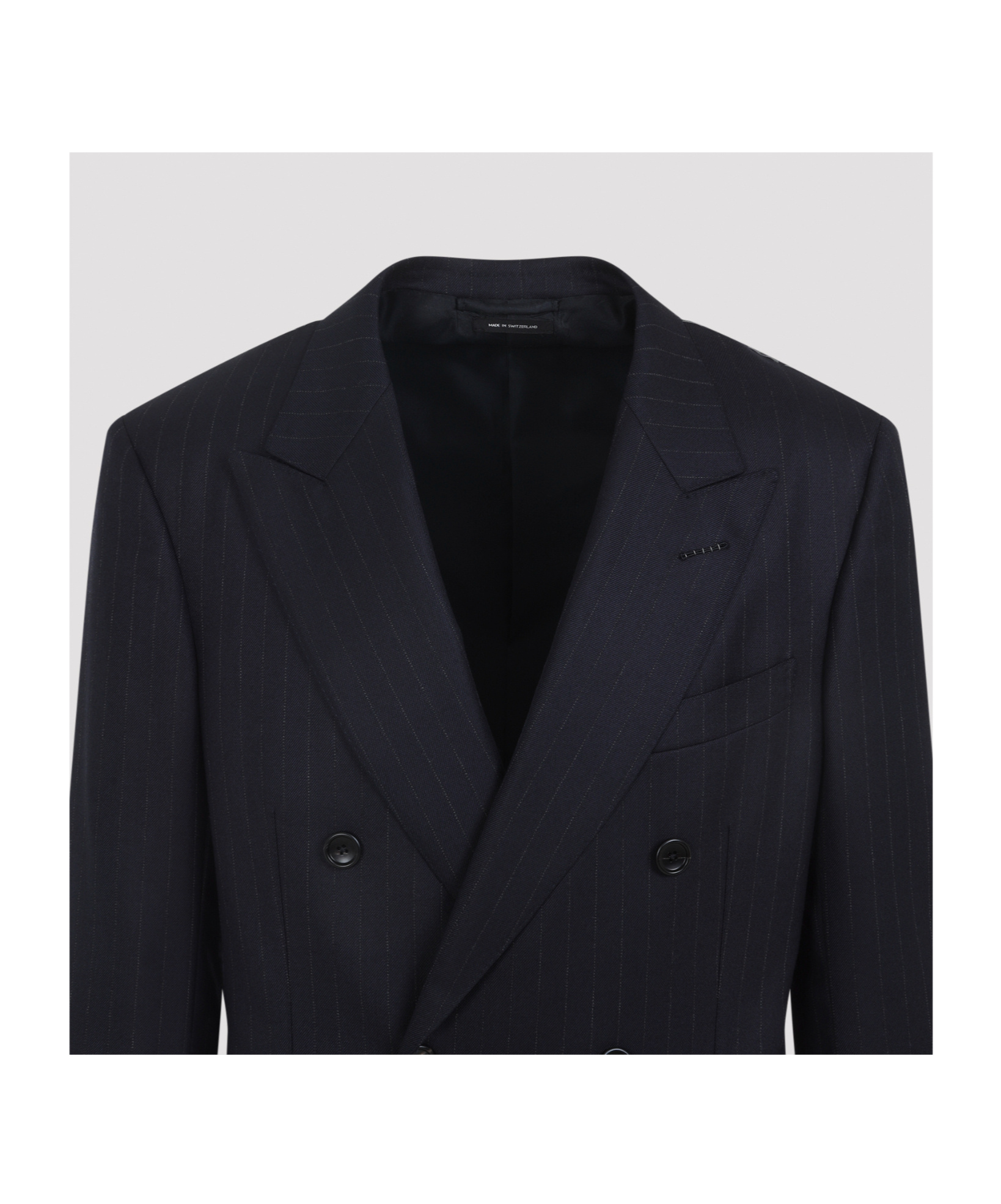 Tom Ford High Twist Double Breasted Wool Jacket Clothing In Blue
