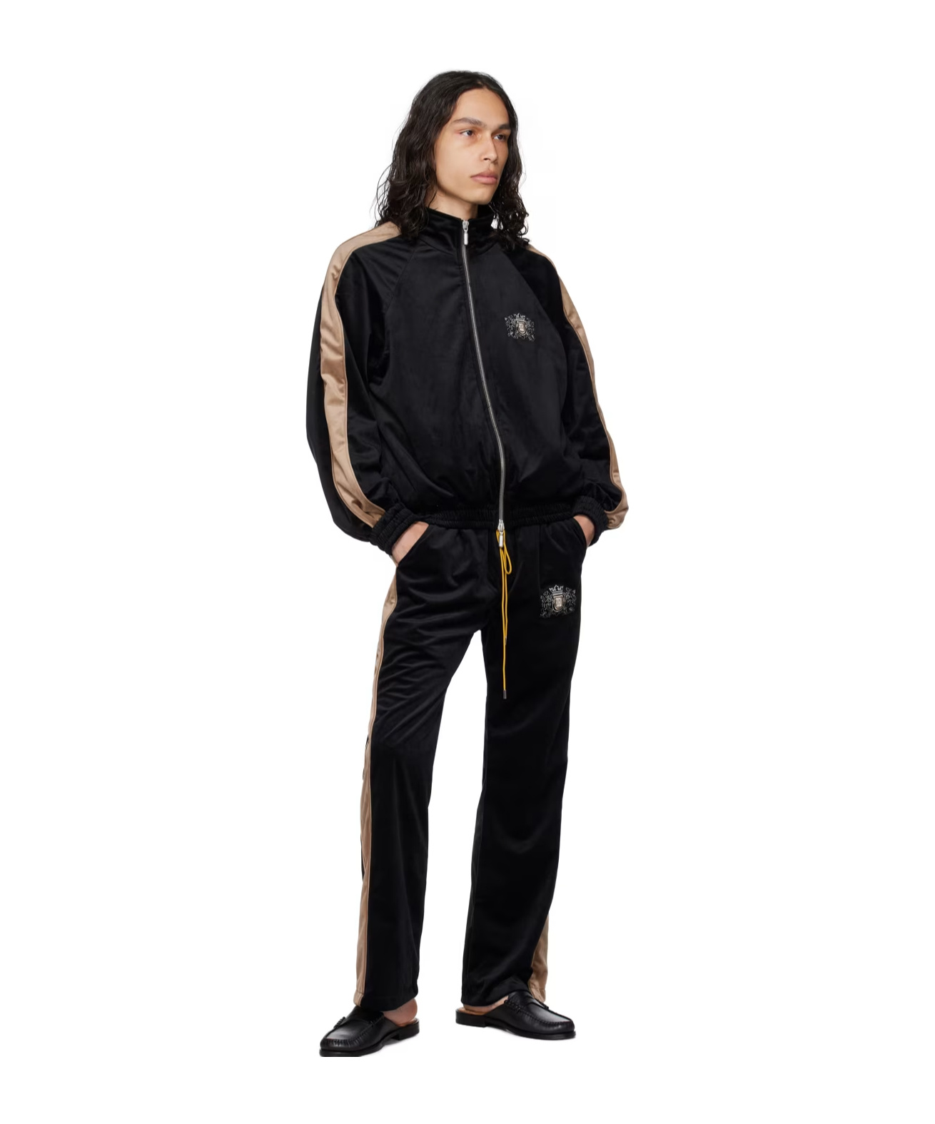 Rhude Right-collar Zipper Casual Jacket In Black