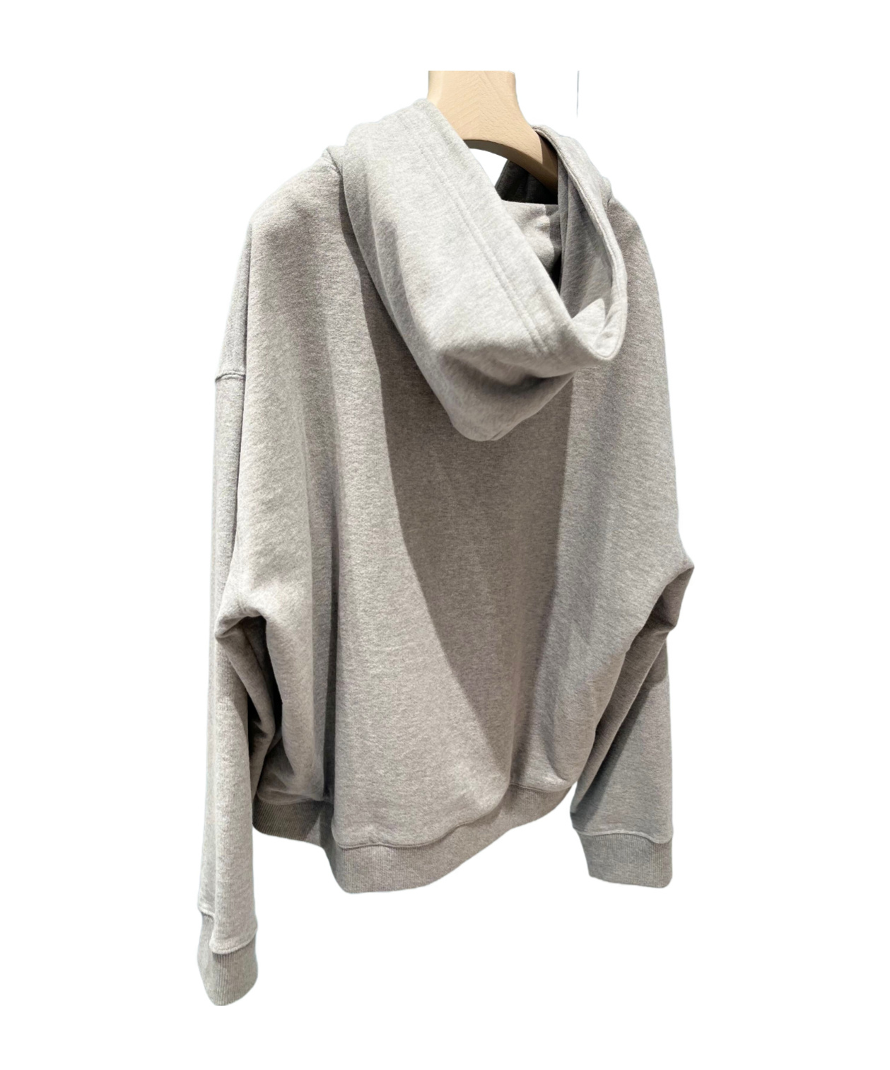 Miu Miu Wool And Nylon Knit Hoodie In Grey