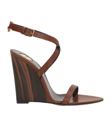 Saint Laurent Gippy Sandals In Brown
