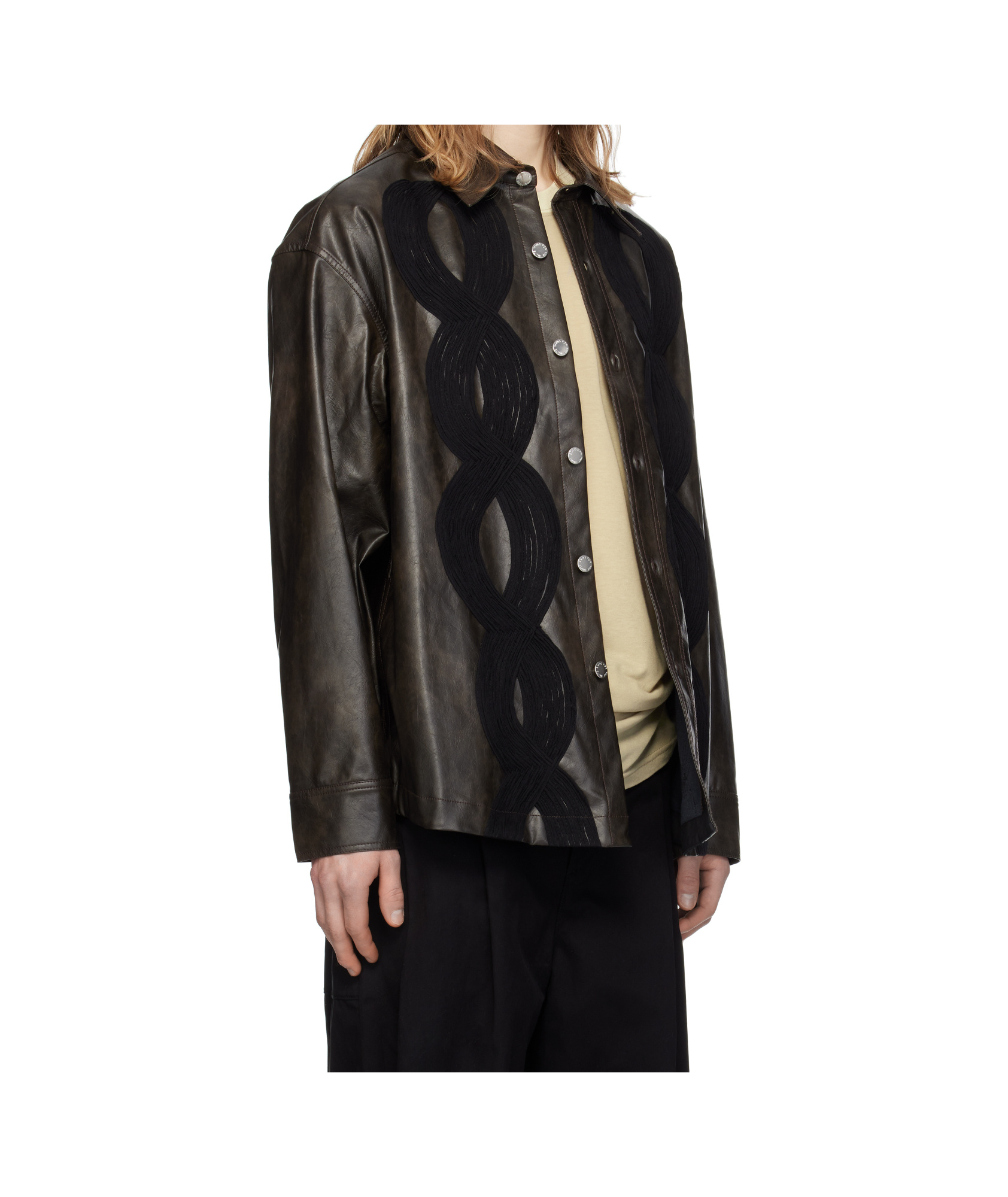Song For The Mute Button Long Sleeve Casual Jacket In Black