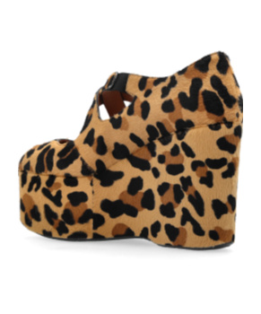 Alaïa 110 Leopard-print Calf Hair Platform Wedge Pumps In Brown