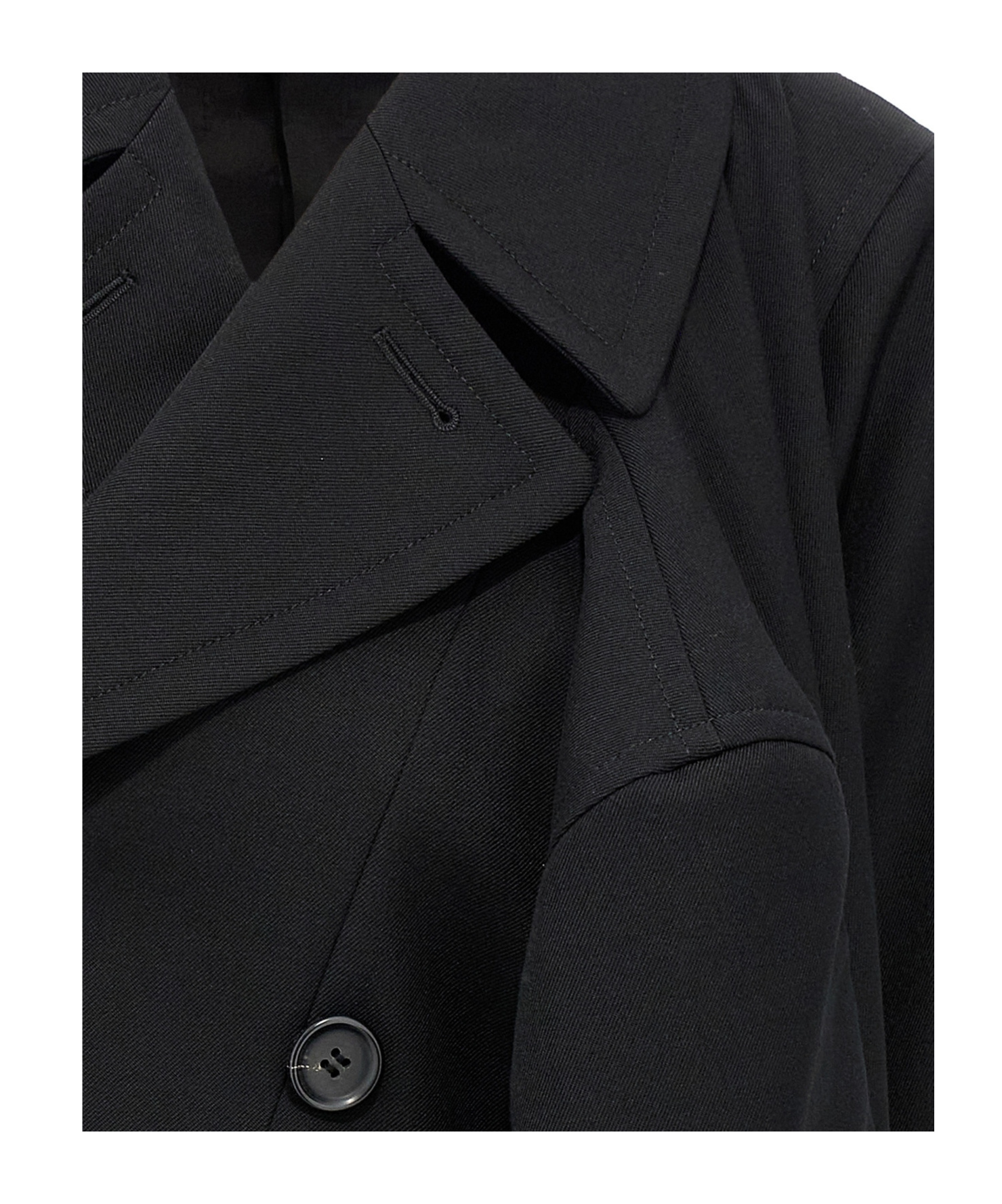 Shop Comme Des Garçons Double-breasted Coat In Black