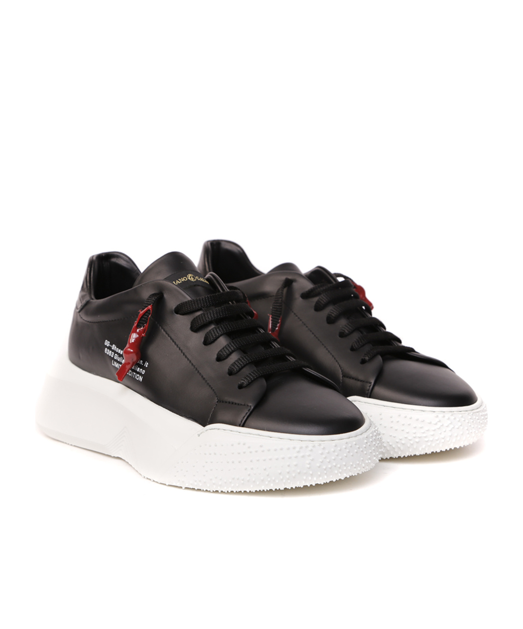 Giuliano Galiano Low-cut Lace-up Sneakers In Black