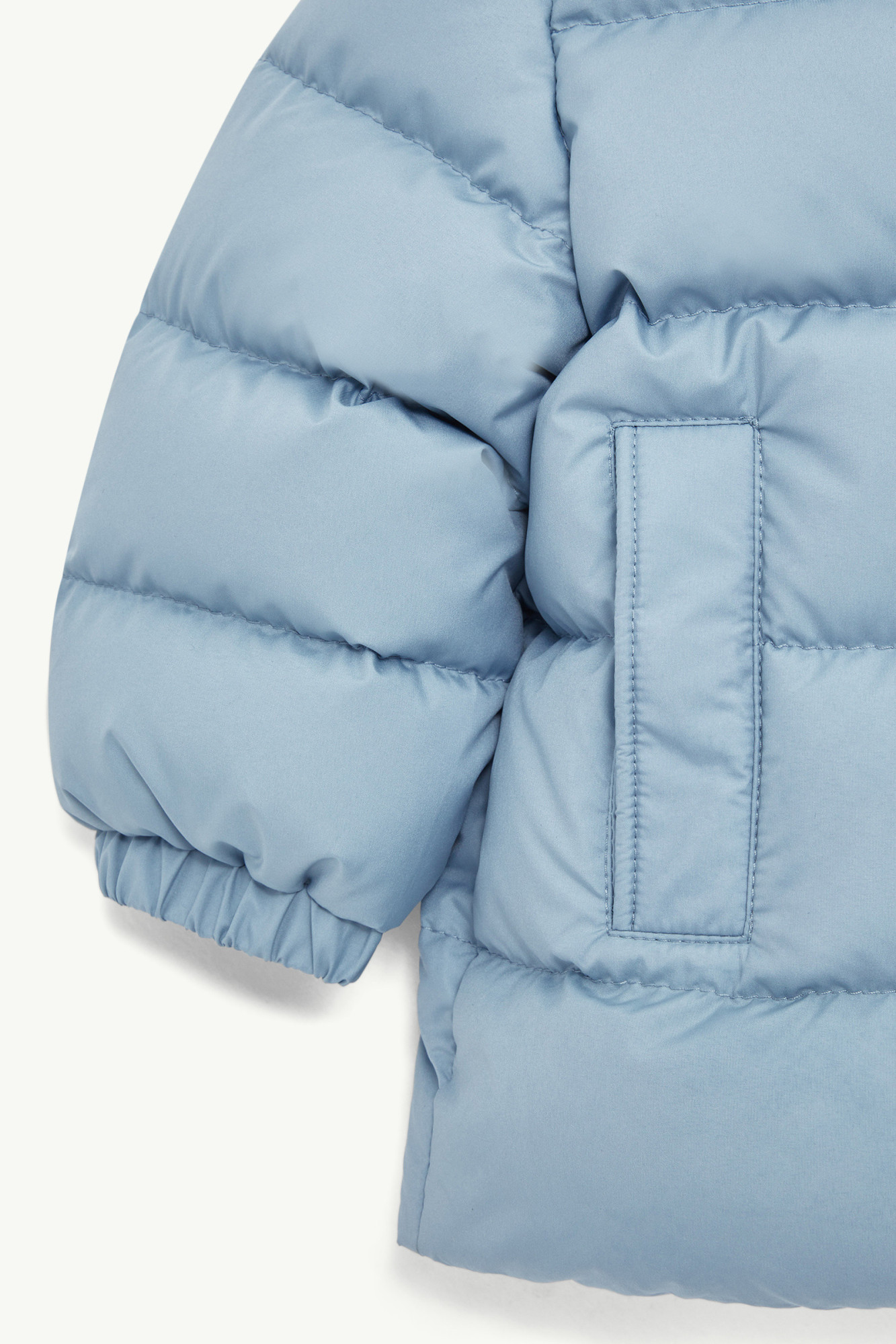 Moncler Kesimur Teddy-trimmed Hooded Down Jacket In Blue