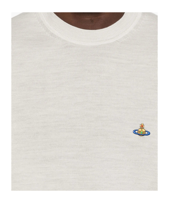 Vivienne Westwood Orb-embellished Crew-neck Sweater In White