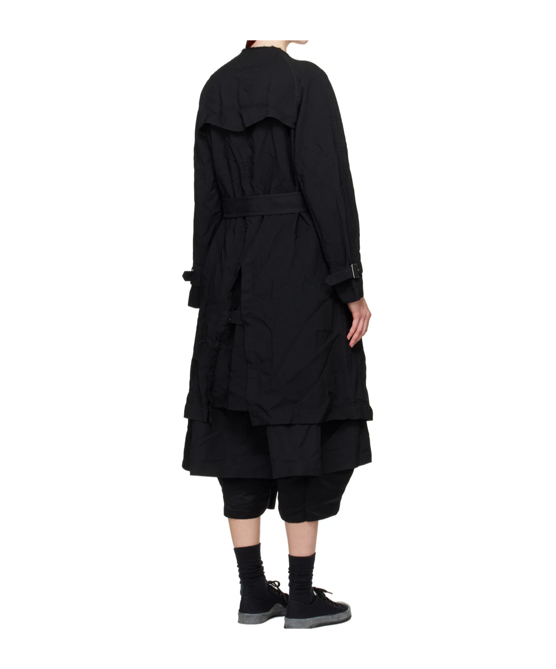 COMME DES GARÇONS DOUBLE-BREASTED BELTED TRENCHCOAT