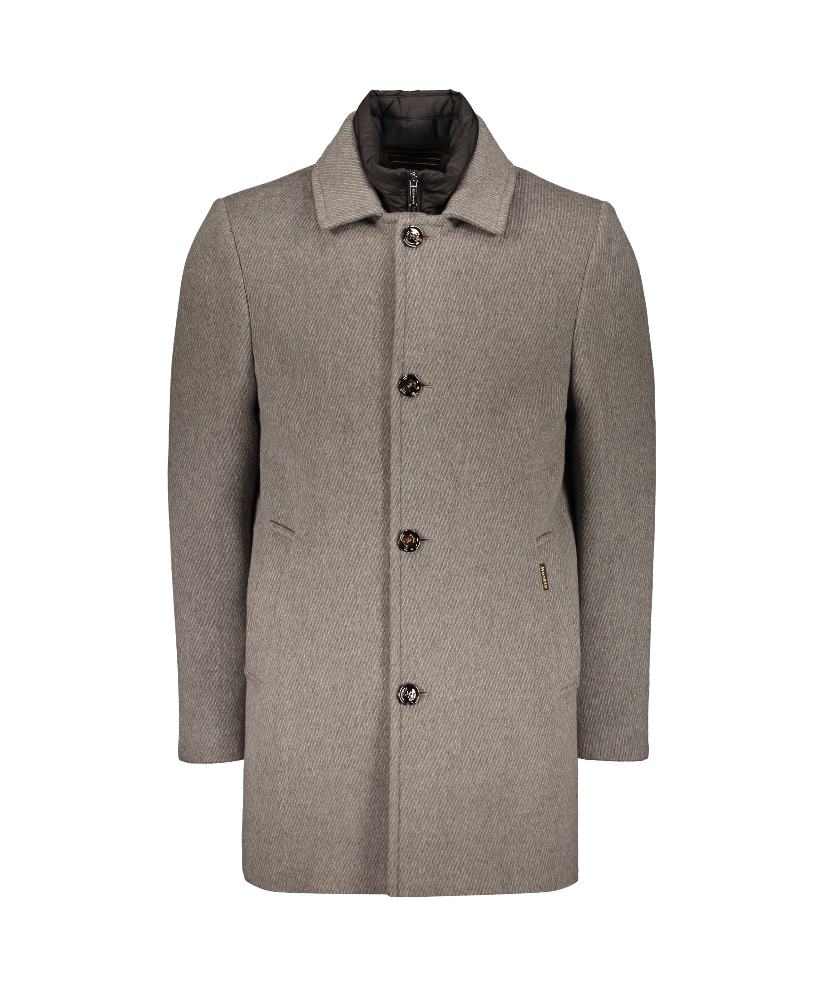 Moorer Single-breasted Coat In Gray
