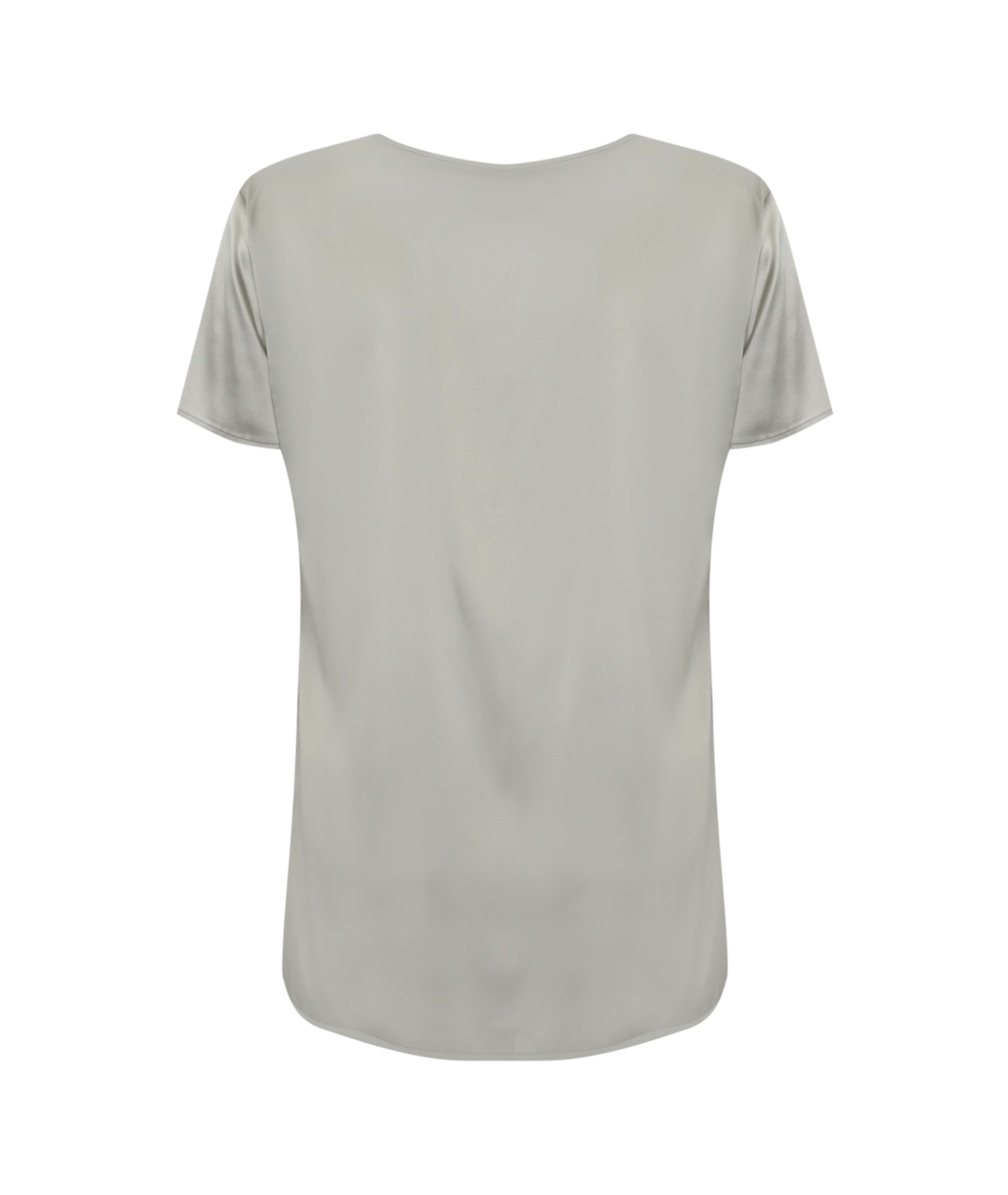 Max Mara Cortona Blouse In Silk Satin In Gray