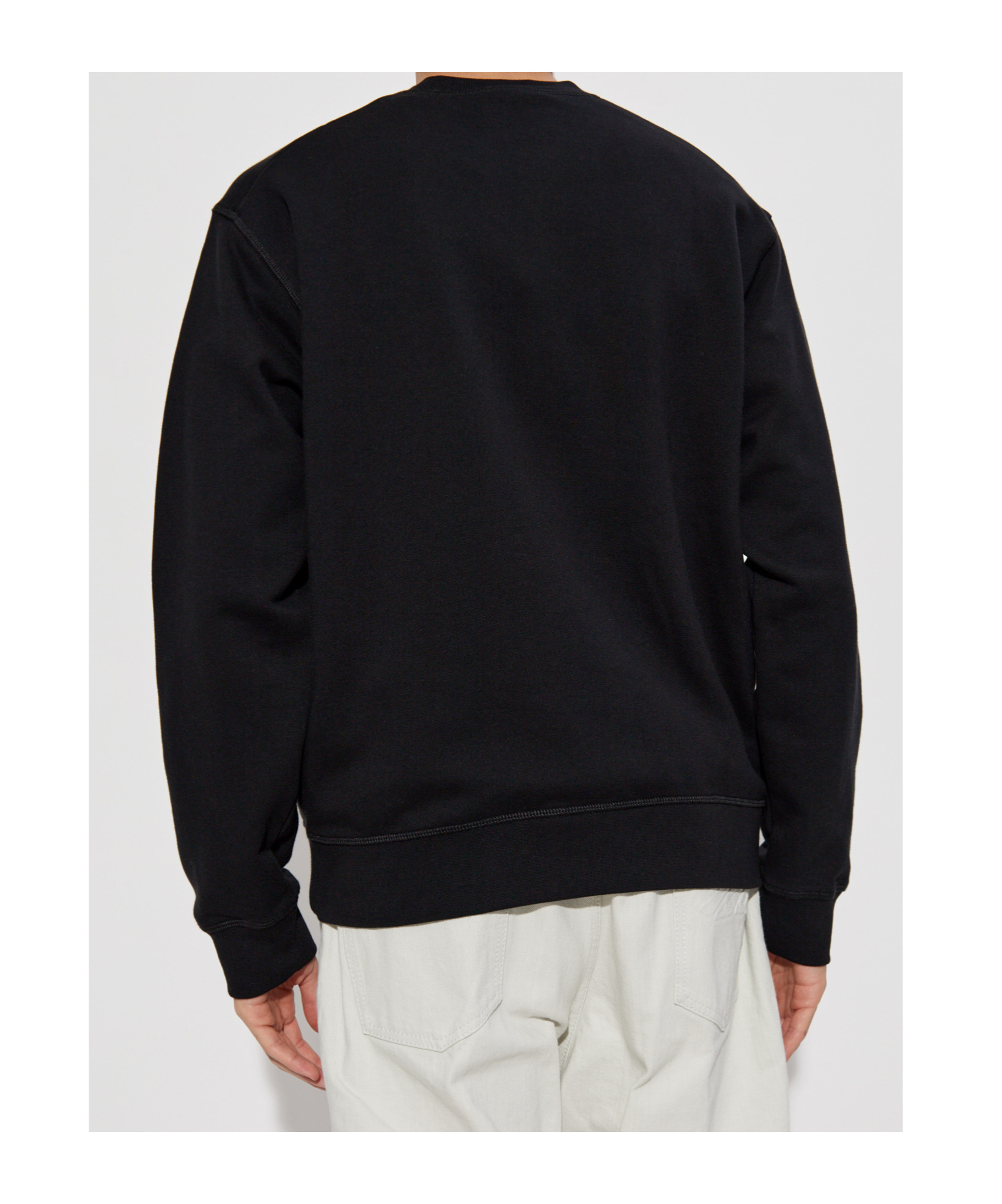 Dsquared2 Wool Pullover With Logo In Black