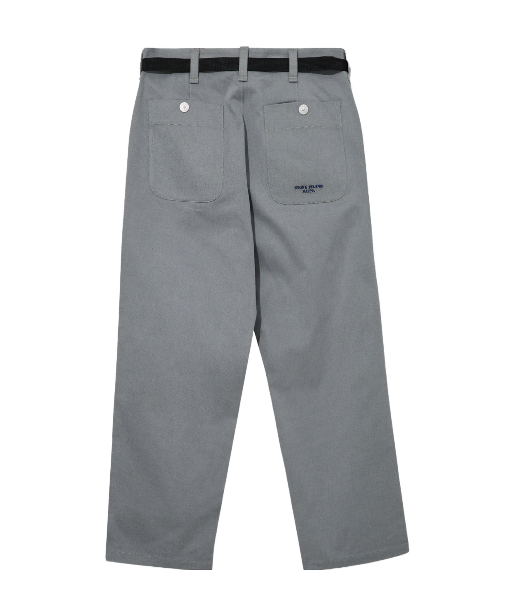 Stone Island Belt Loop Casual Pants In Gray