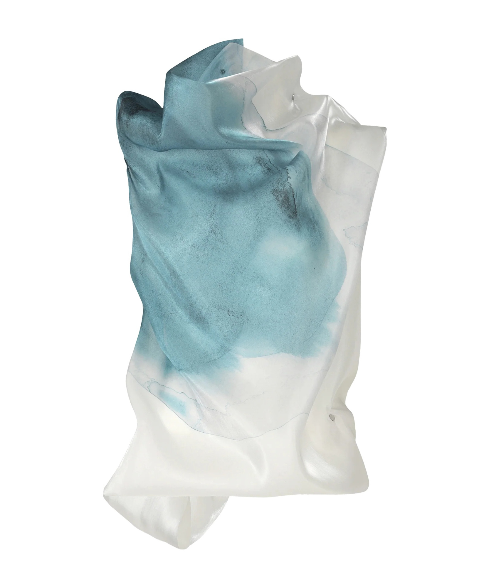 Issey Miyake Printed High-neck Top In Blue