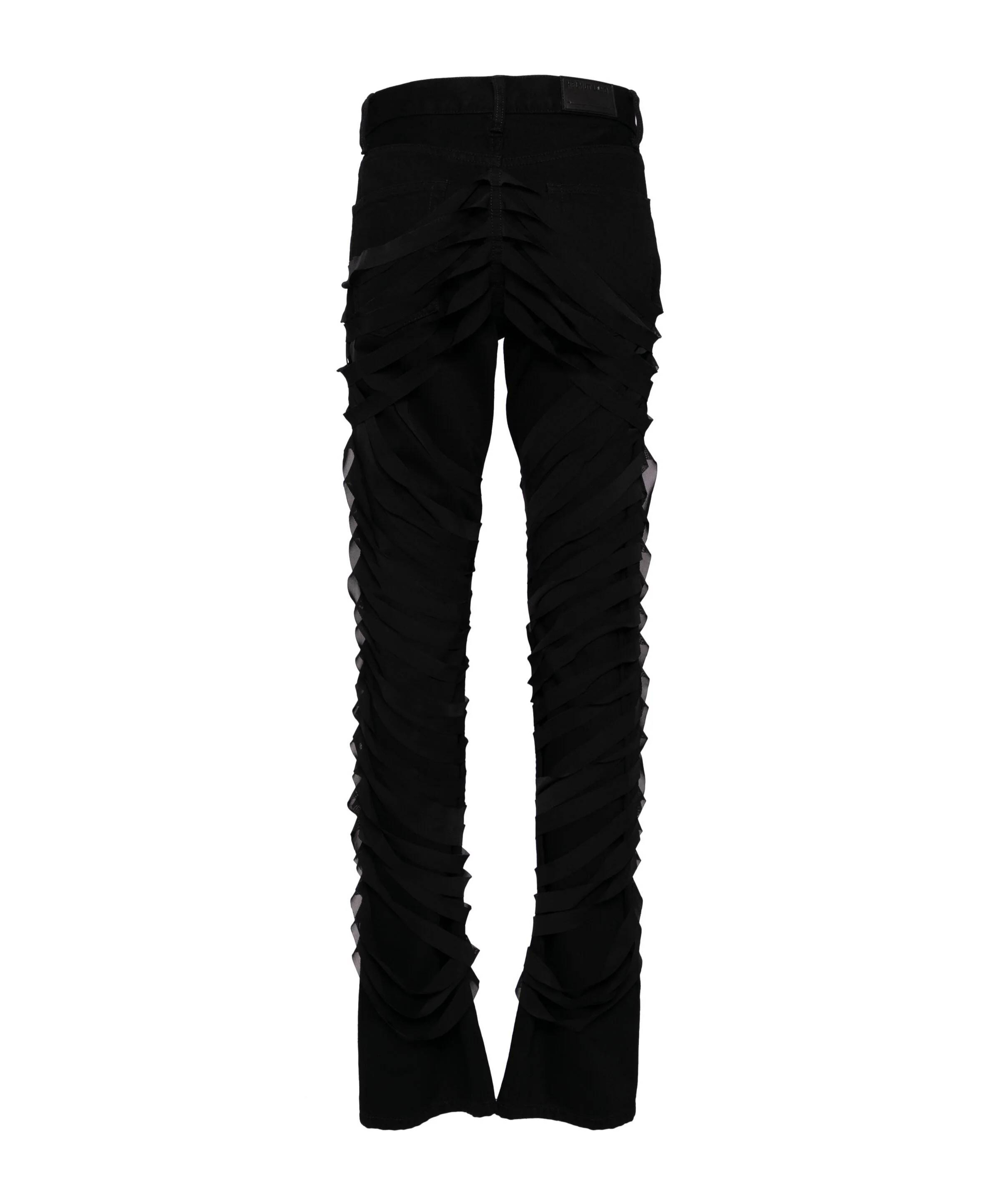 Shop Helmut Lang Ribbon Worker Jeans In Black