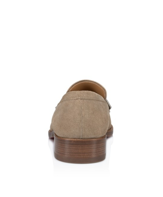 Christian Louboutin Mens Saharienne Chambelimoc Leather Derby Shoes Eur 45.5 / 11.5 Uk In Nude