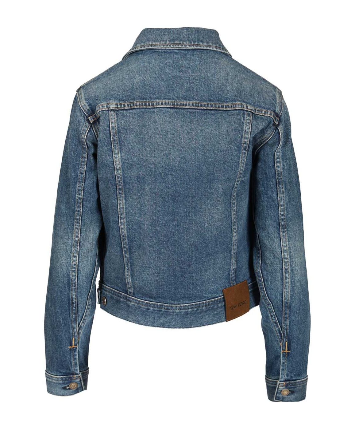 Tom Ford Japanese Stonewashed Comfort Denim Jacket In Blue