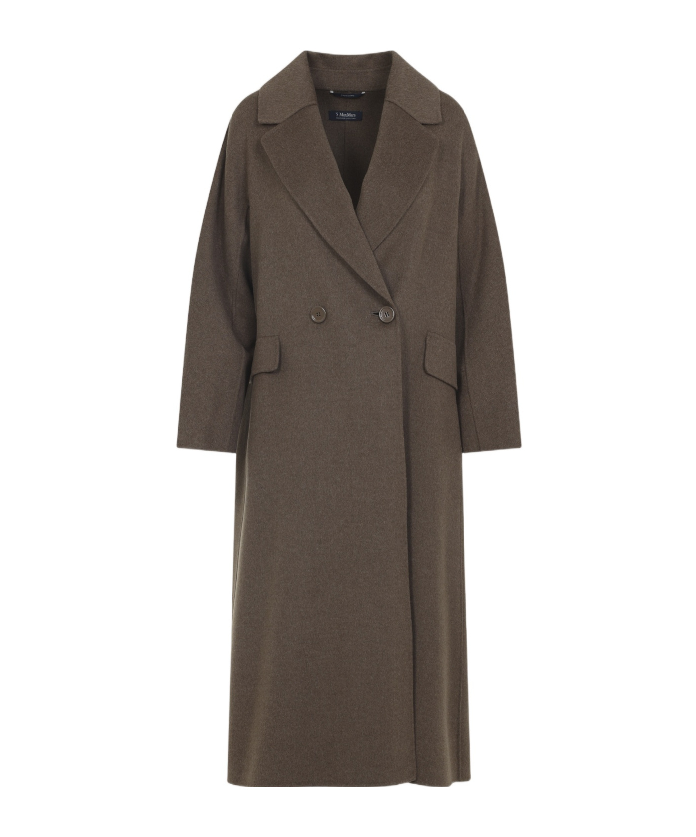 Max Mara Enzo Brown Virgin Wool Coat In Brown