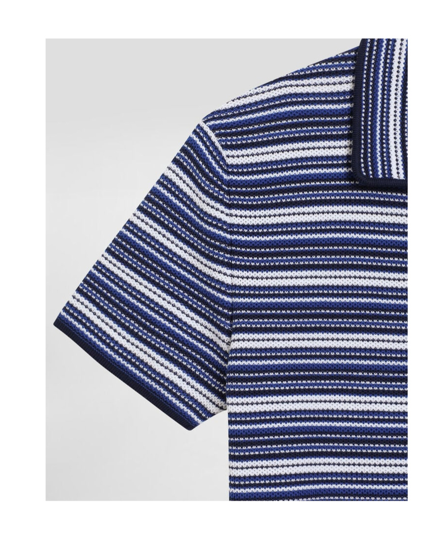 Dolce & Gabbana Knit Honeycomb Shirt In Blue