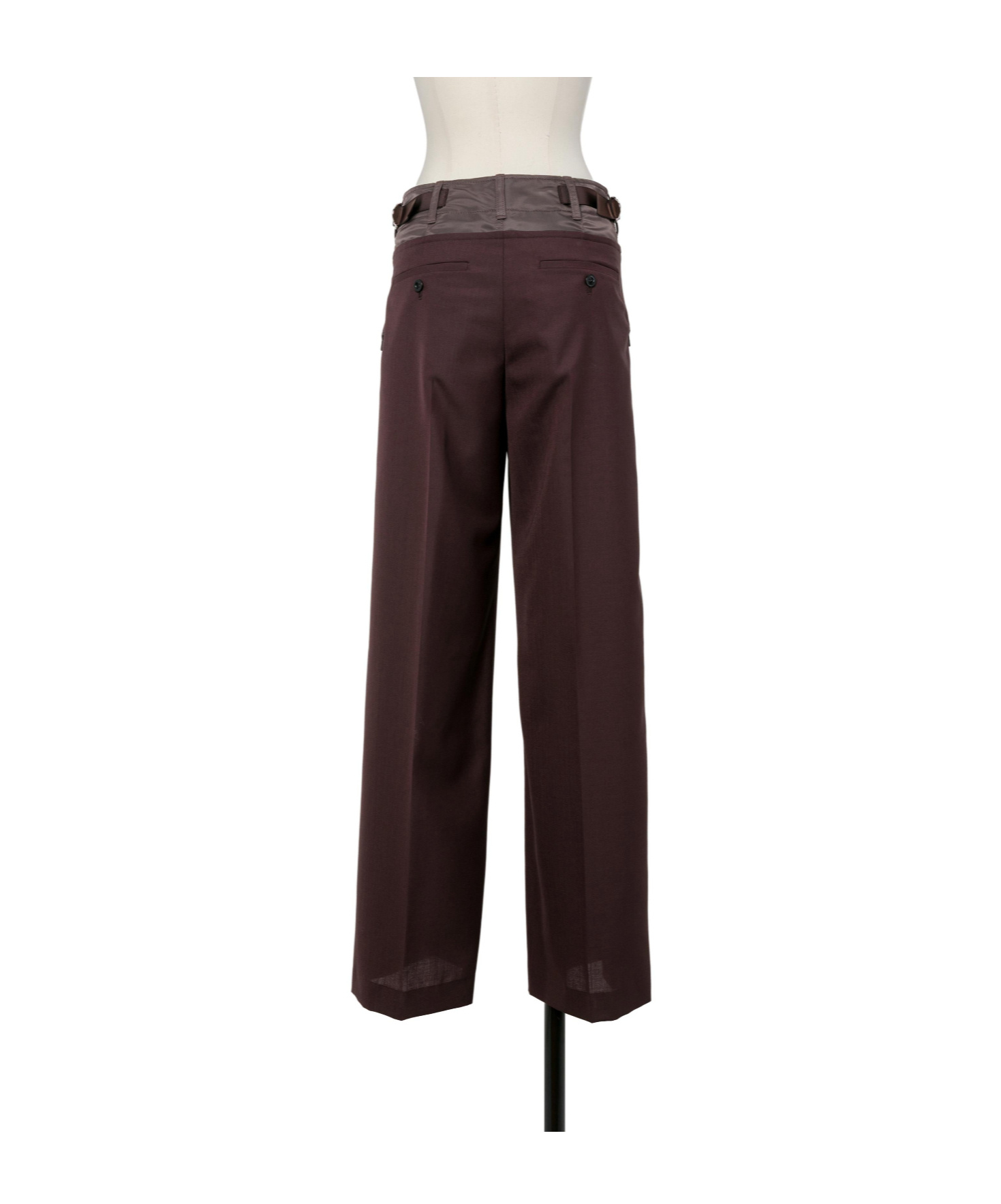 Sacai Belt Loop Casual Pants In Black