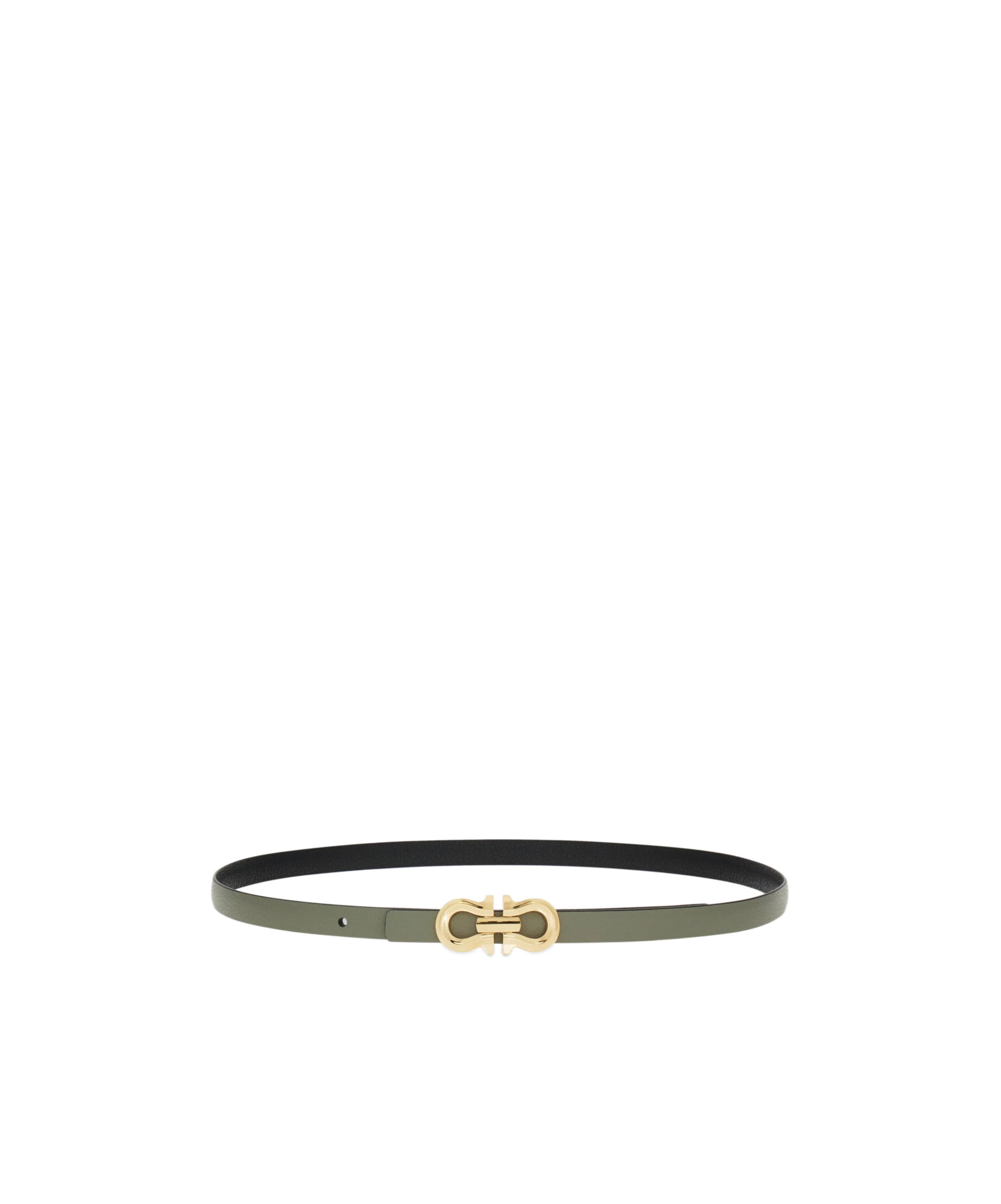 Ferragamo Double-sided Gancini Belt In Nude