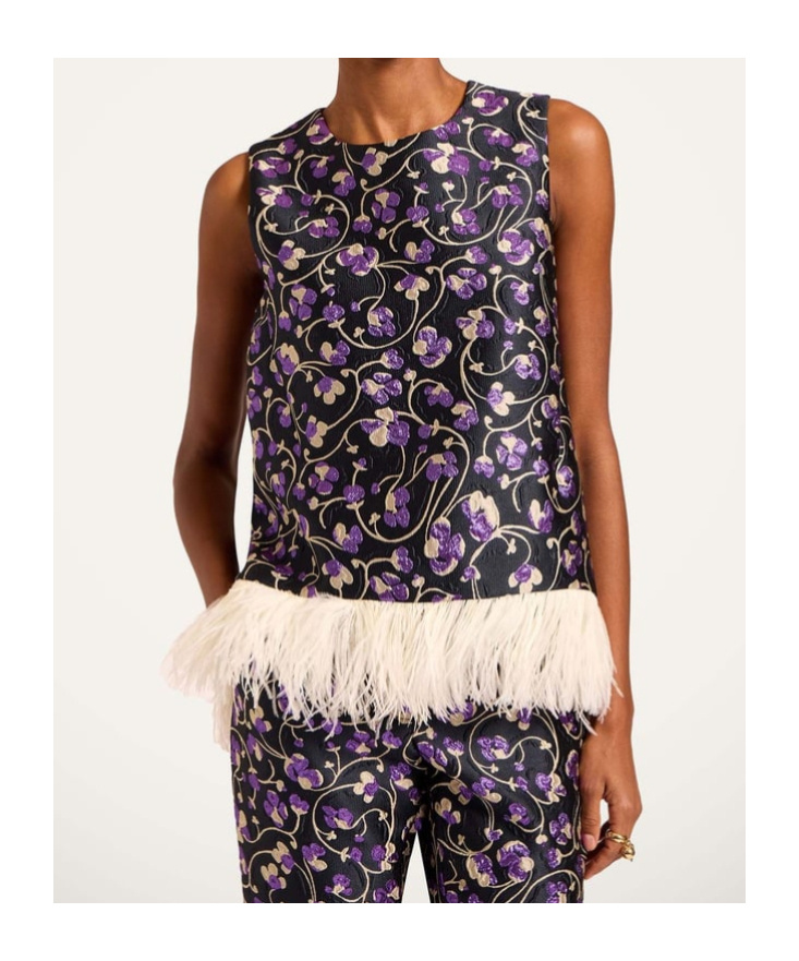 La Doublej La Scala Top In Purple