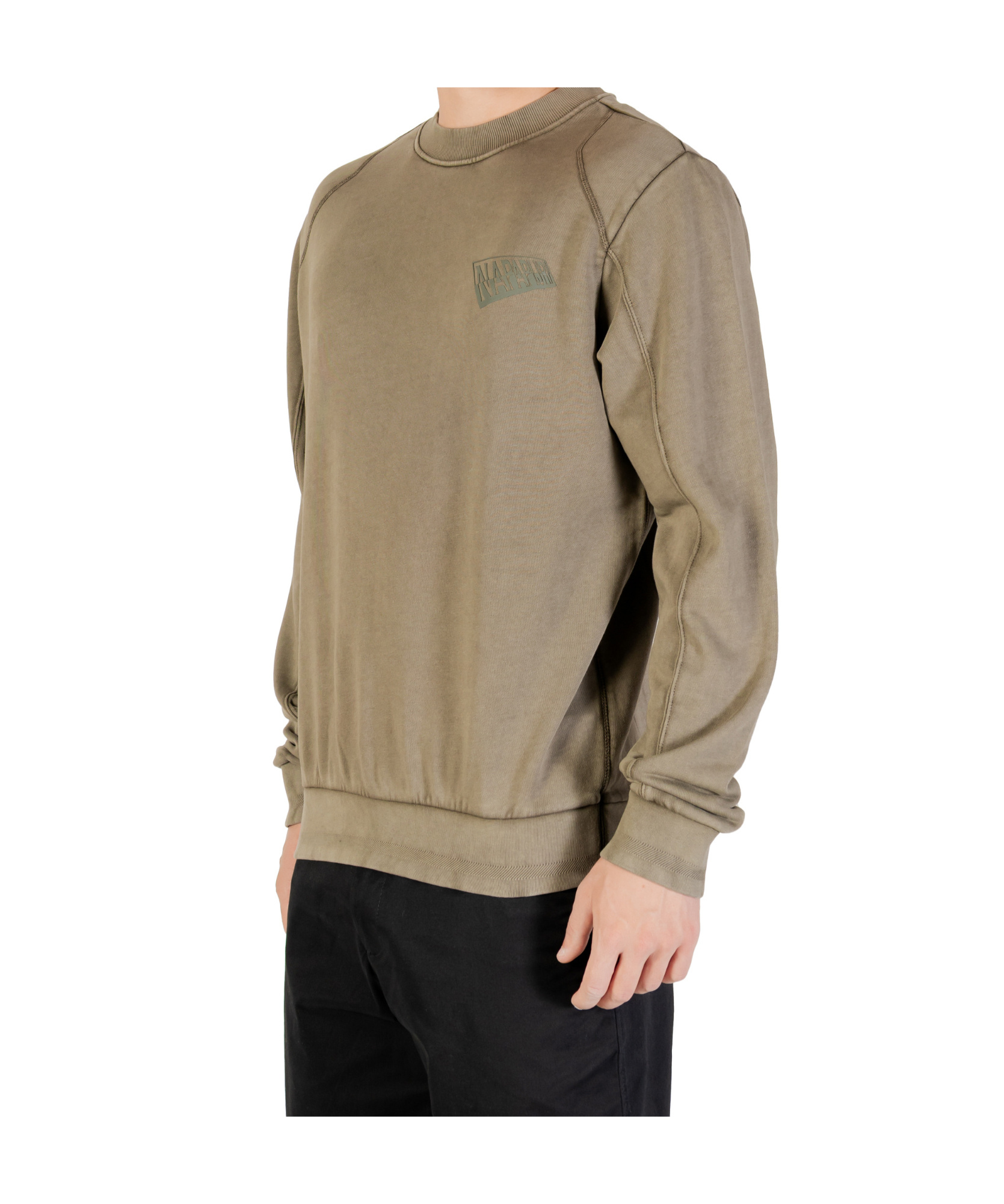 Napapijri Long-sleeved Sweatshirt In Brown