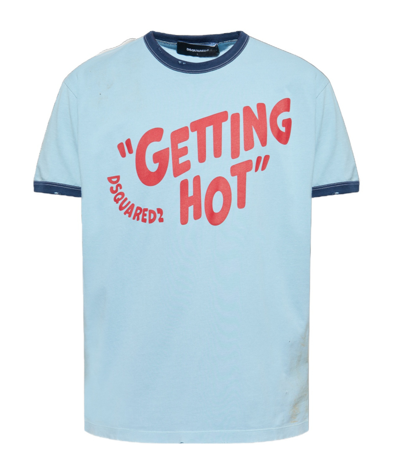 Dsquared2 Cool Fit Cotton T-shirt With Logo Print In Blue