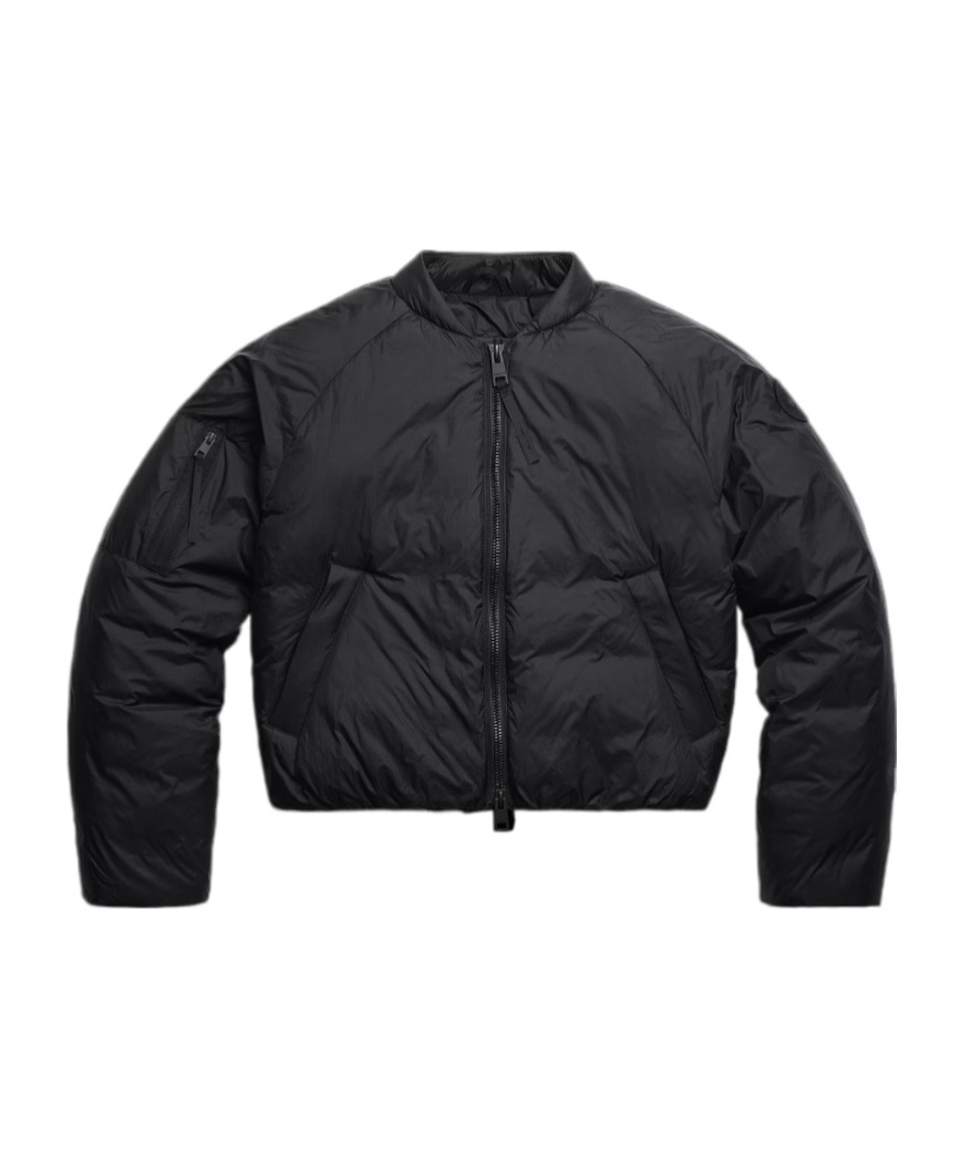 Canada Goose Cropped Lightweight Quilted Bomber Jacket In Black