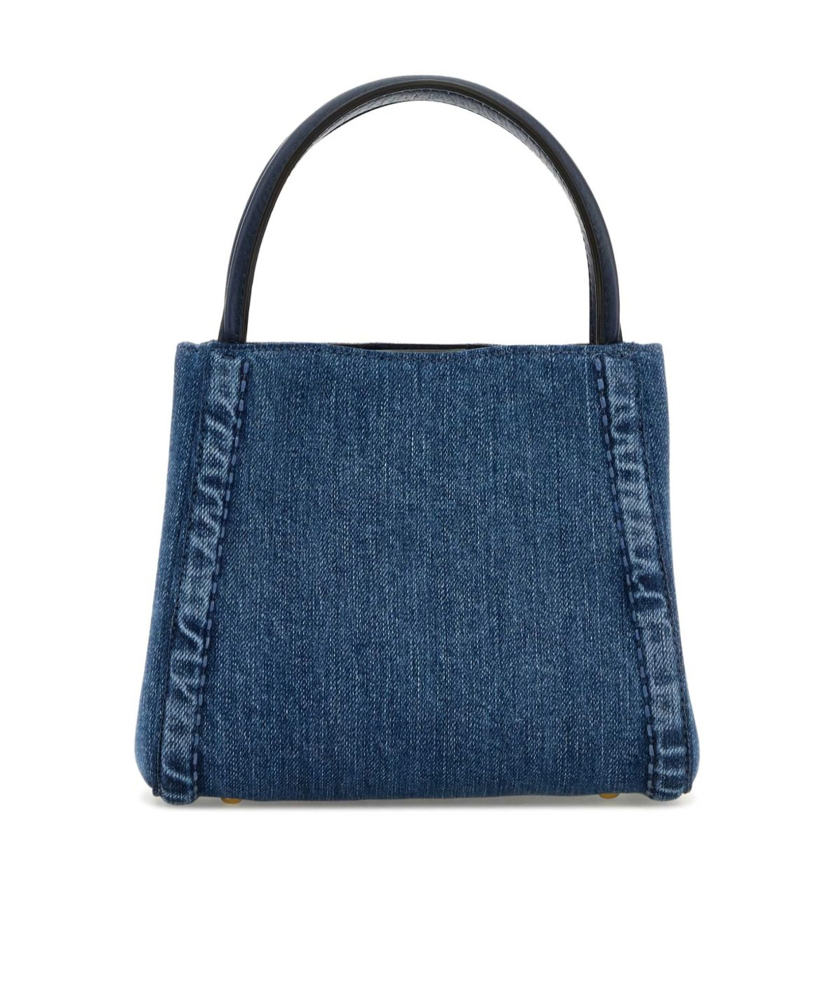 Valentino Denim Small Alltime Handbag In Blue