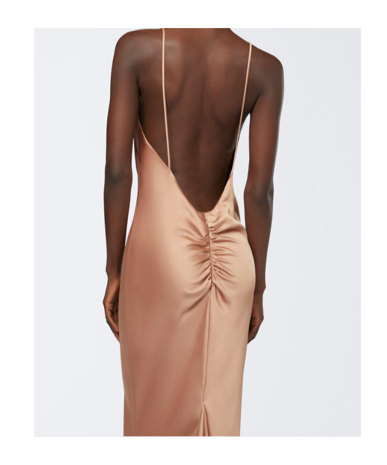 The Andamane Thin Strap Dress In Nude