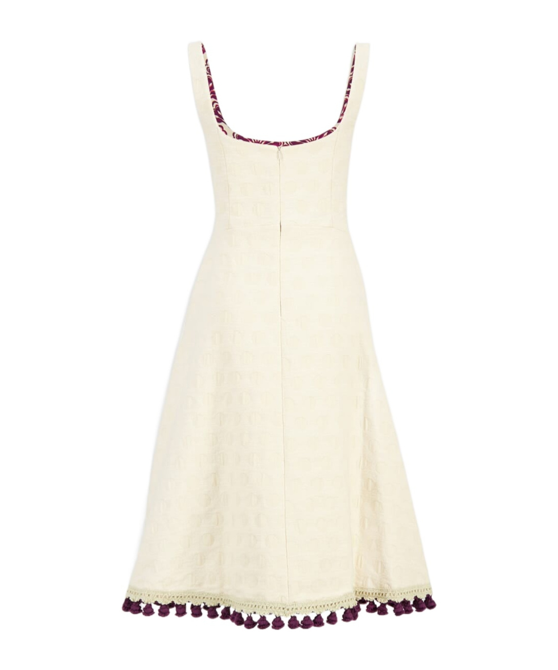 La Doublej Sophia Embroidered Flared Dress In White