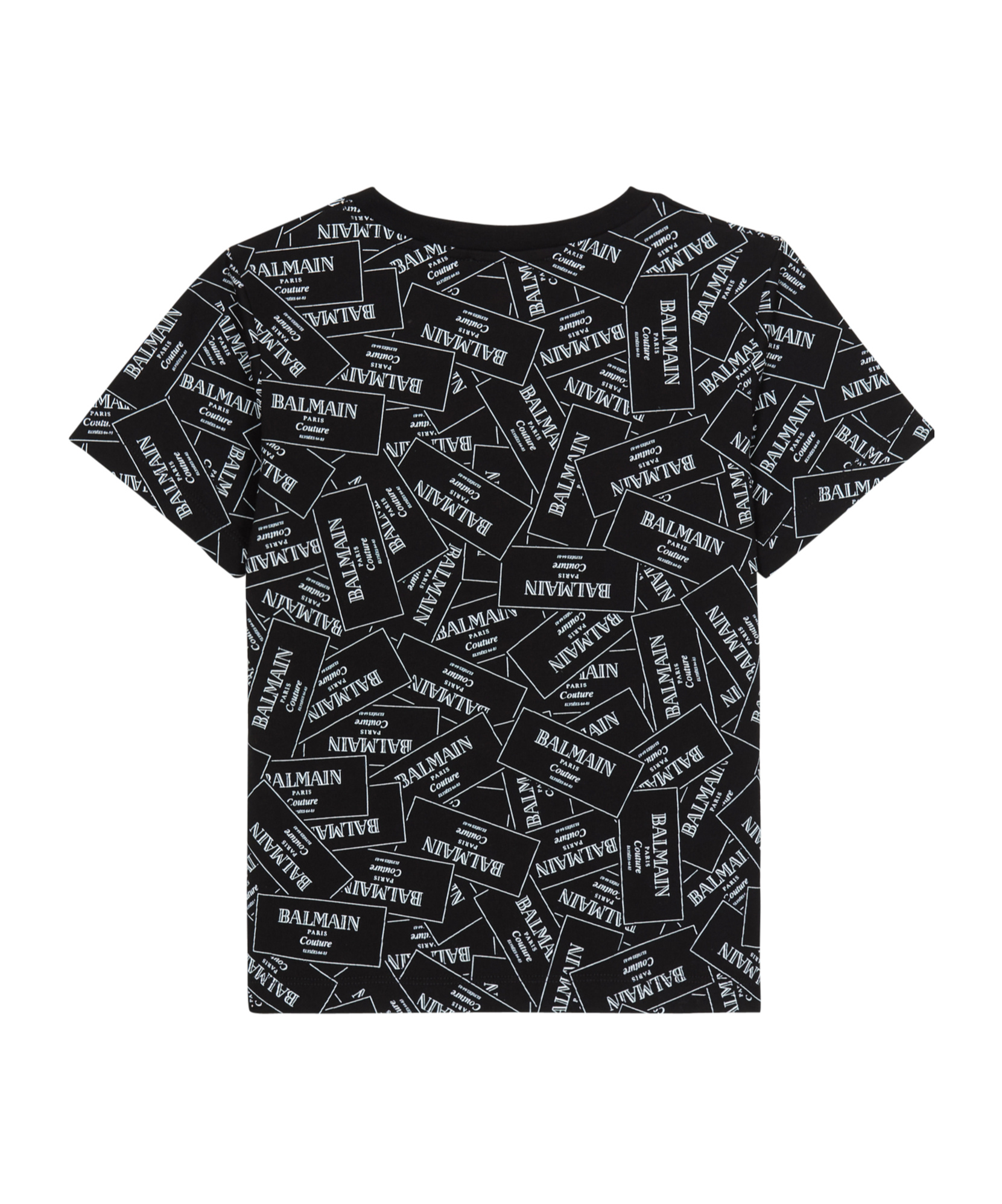 Balmain Kids Logo Print T-shirt In Black