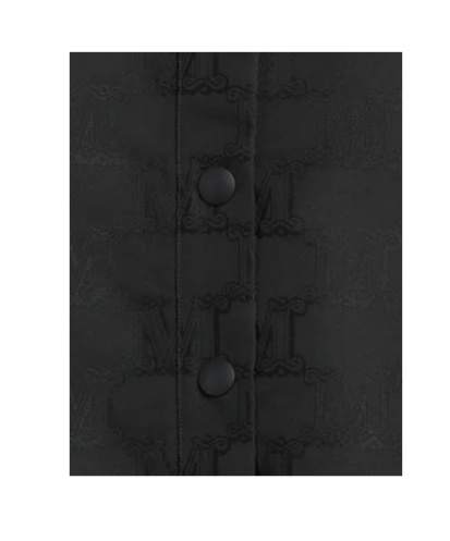 Max Mara Plain Colour Capes In Black