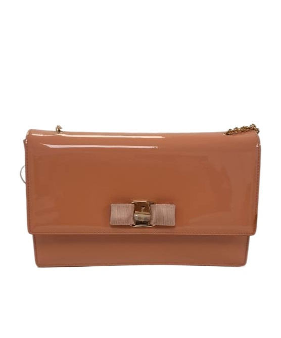 Ferragamo Flap Shoulder Bag In Brown