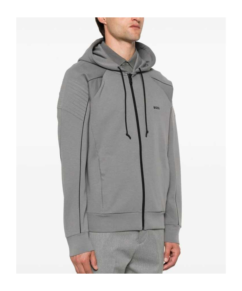 HUGO BOSS ZIPPERED HOODED SWEATSHIRT 