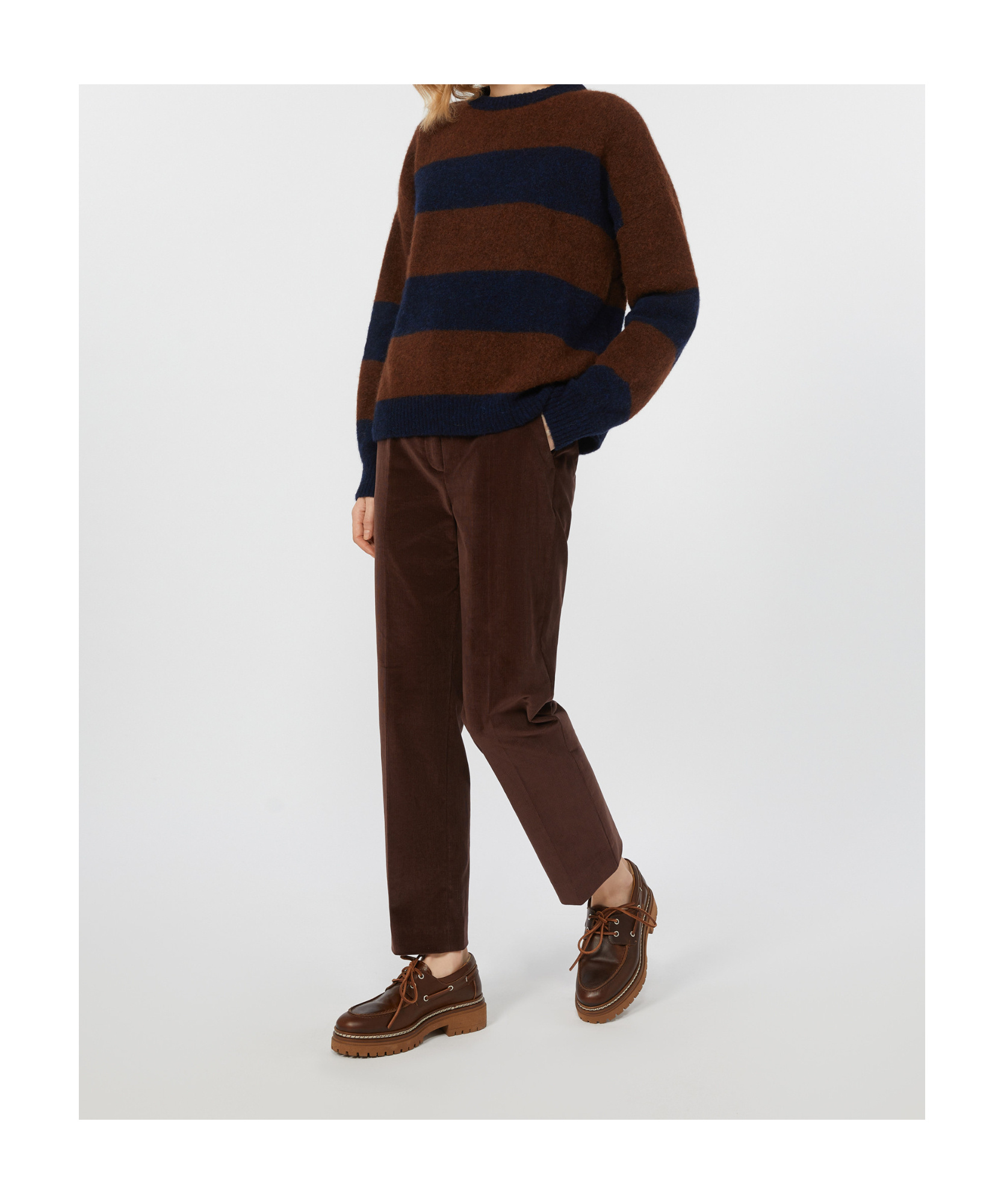 Weekend Max Mara Corduroy Trousers In Brown